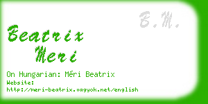 beatrix meri business card